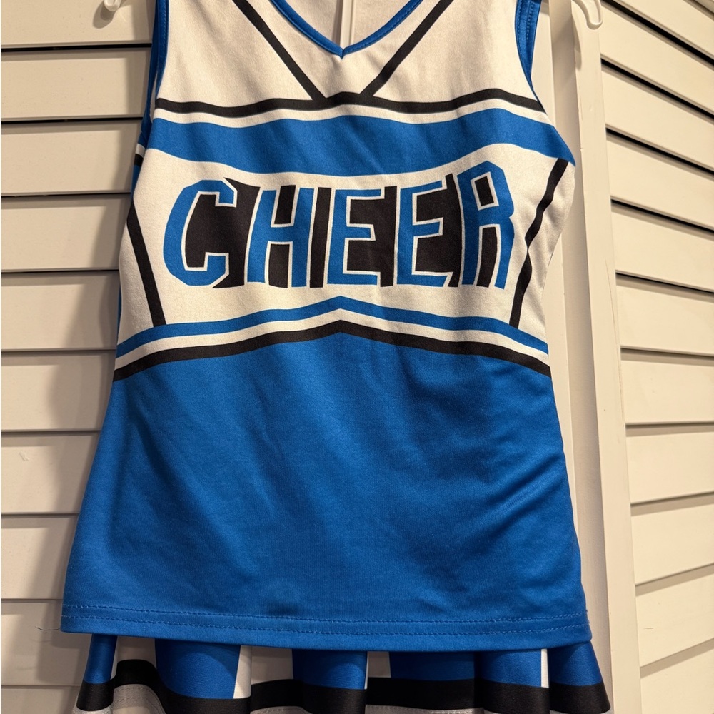Kids Cheerleader Costume in Blue and White